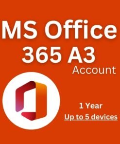 Microsoft Office 365 A3 Account Valid for 5 Devices 1 Year - Product Image